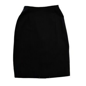 ESCADA Womens Skirt Size 34 XS 2/4 Black Midi Pencil Fitted 100% Wool Designer